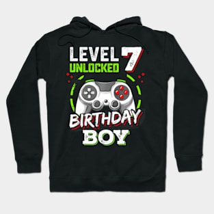 Level 7 Birthday Video Level Up Kids Hoodie